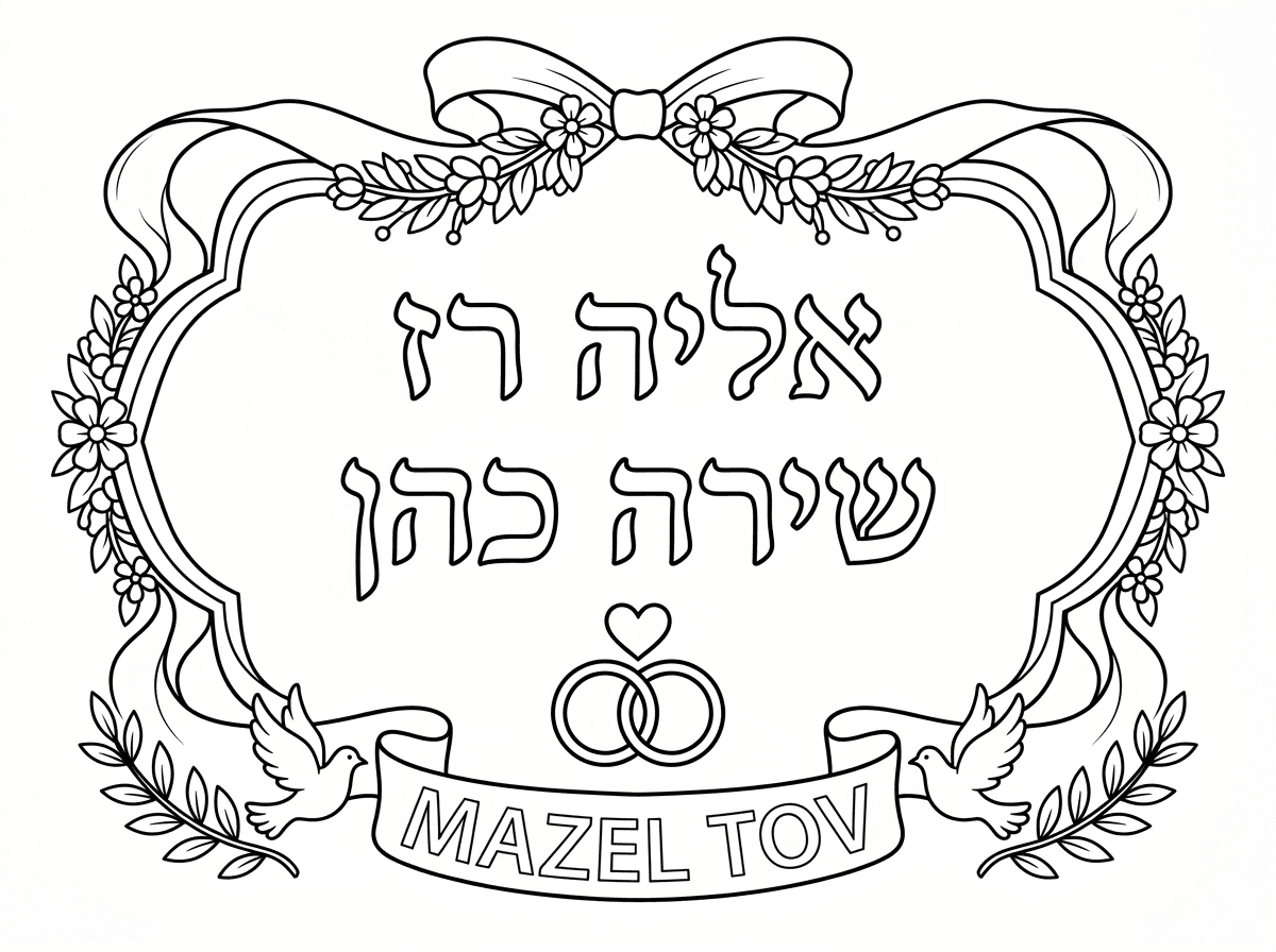 מודעת מאורשים קלאסית
החתן אליה רז והכלה שירה כהן