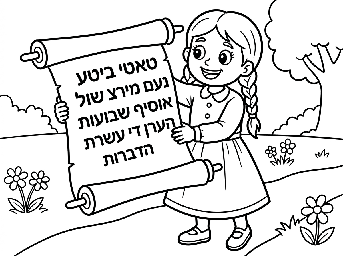 בבקשה לשים את התמונה עם הילדה עם הכיתוב ביידיש "טאטי ביטע נעם מיר צו שול אוסיף שבועות הערן די עשרת הדברות"