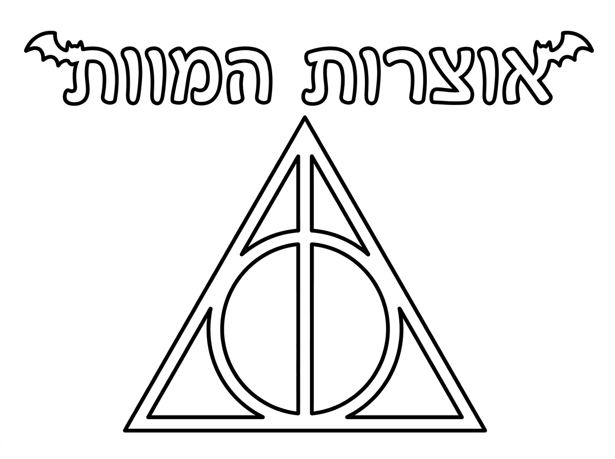 ושיהיה כתוב למעלה אוצרות המוות בכתב מפחיד