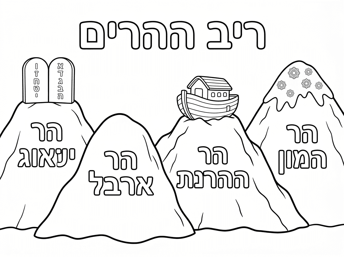 כולם בדף אחד..להוסיף הר חרמון..עם שלג..
לרשום למעלה ריב ההרים