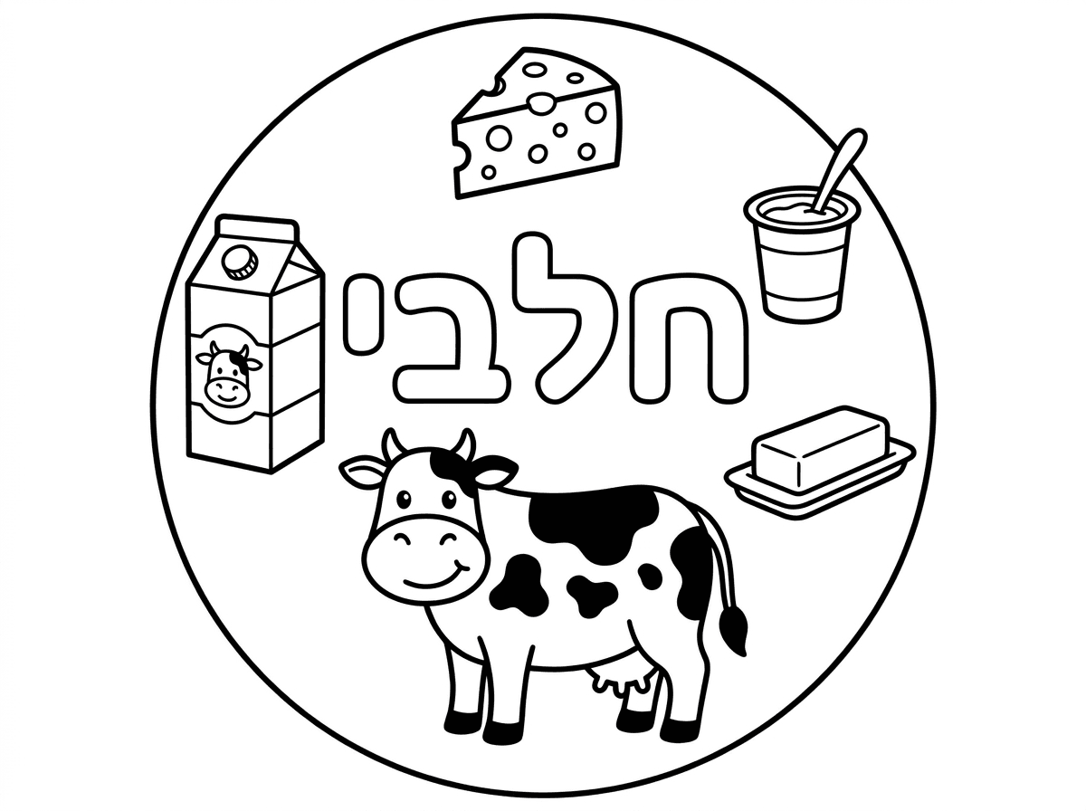 הערה קטנה לשינוי במקום הגלידה שלמטה שמופיעה פעמיים . תוריד אותה. ותגדיל את  הפרה שתיהיה גדולב יותר מתחת למילה חלבי. ואם אפשר גם להגדיל את המילה חלבי שהילדים יוכלו יותר לצבוע בפנים