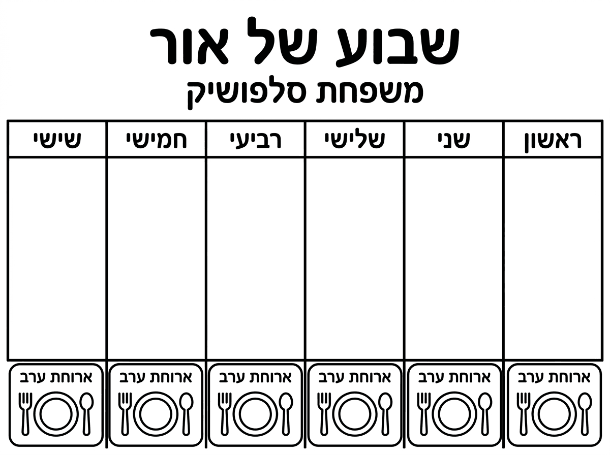 מצוין, אני רק רוצה כותרת שבוע של אור ובקטן משפחת סלפושיק. סלפושיק.
