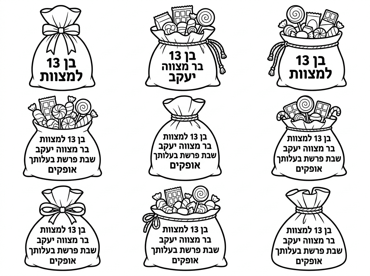 כל הכיתוב על כל שקית