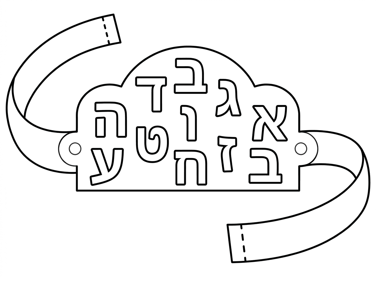 שיהיה עגול למעלה ושתי רצונות בצדדים ואותיות באמצע