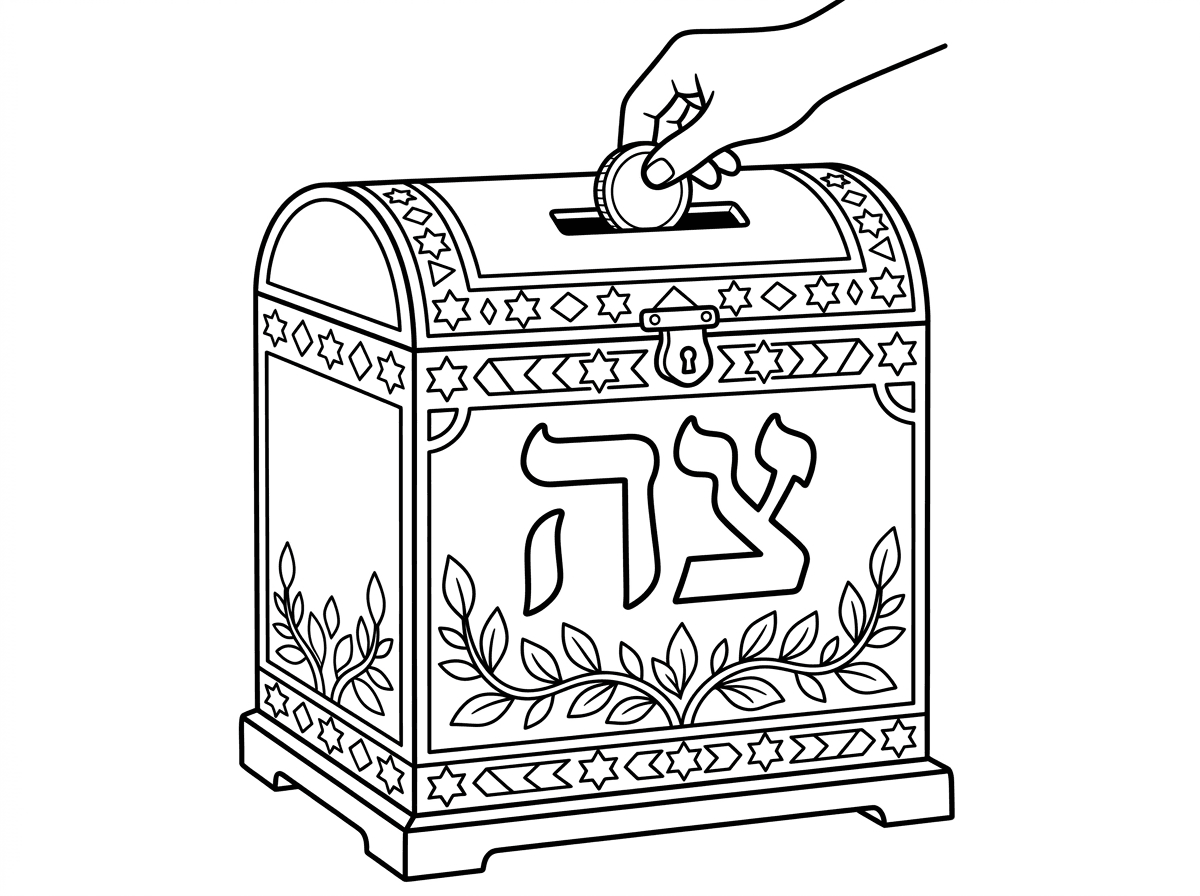 תוכל ליצור לי תמונה של מצוות צדקה
רק קופה יפה בגדול על הדף