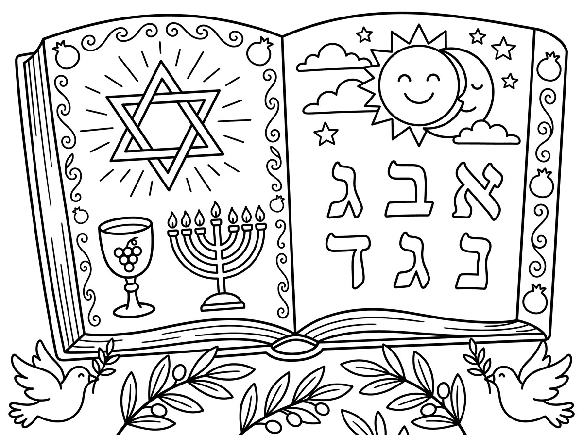 תודה תכין לי גם דף ציור של סידור