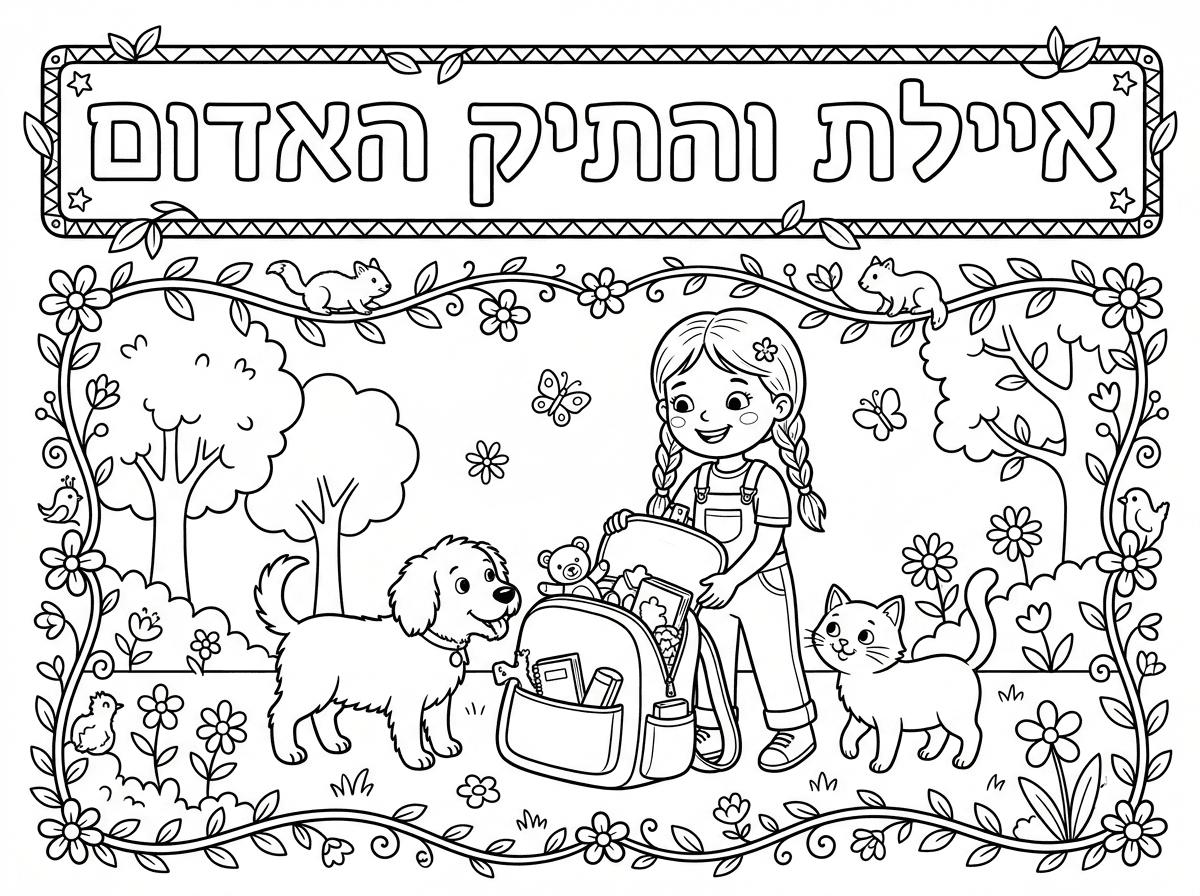 תוסיף לדף מסגרת יפה לצביעה