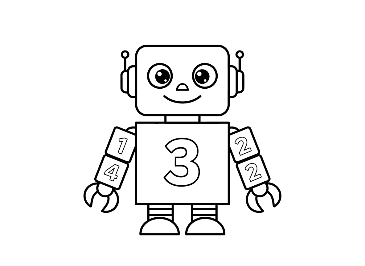 דפי צביעה בנושא מספרים