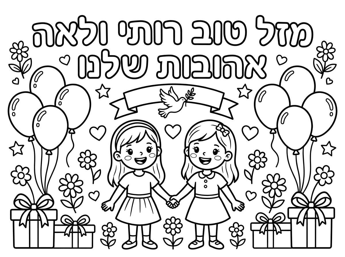 מזל טוב רותי ולאה אהובות שלנו