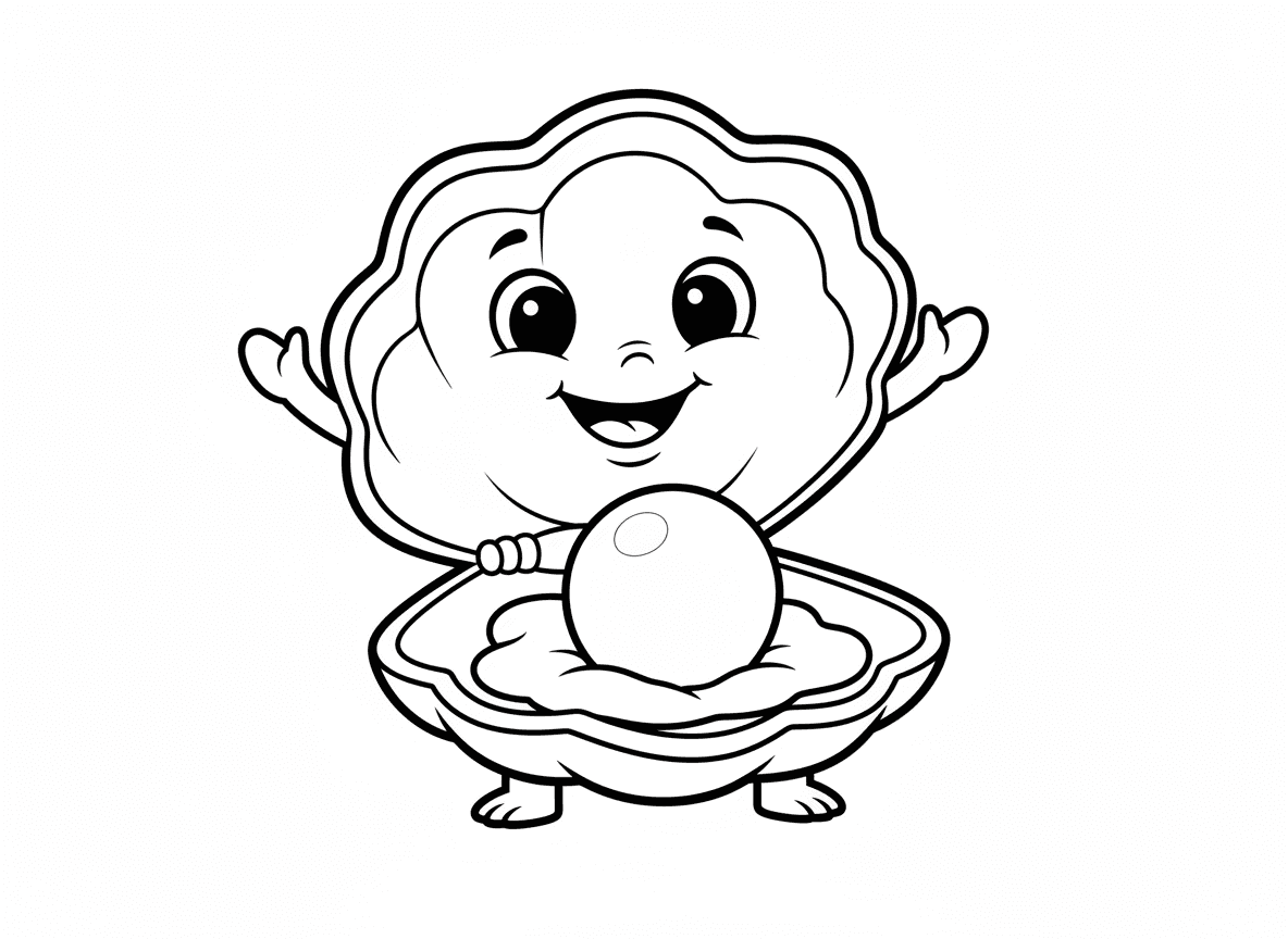 צדפה עם פנינה לצביעה