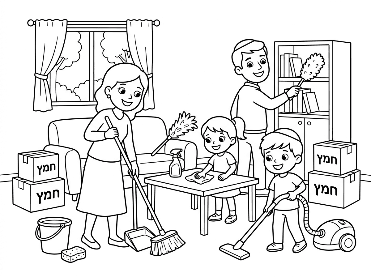 תמונה שמראה תכונת נקיון לחג פסח