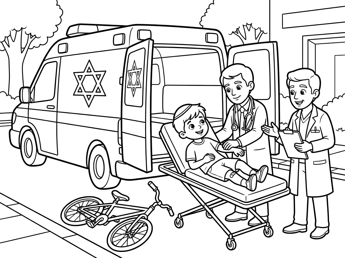 אני רוצה ששני הרופאים יהיו בנים ושהילד יהיה עם כיפה 

על האמבולנס שיהיה סמל מגן דוד ולא צלב