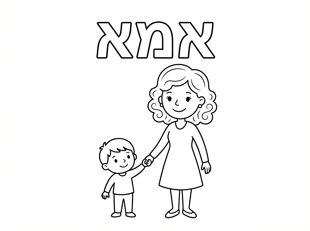 אשמח בעברית ואמא עם פאה