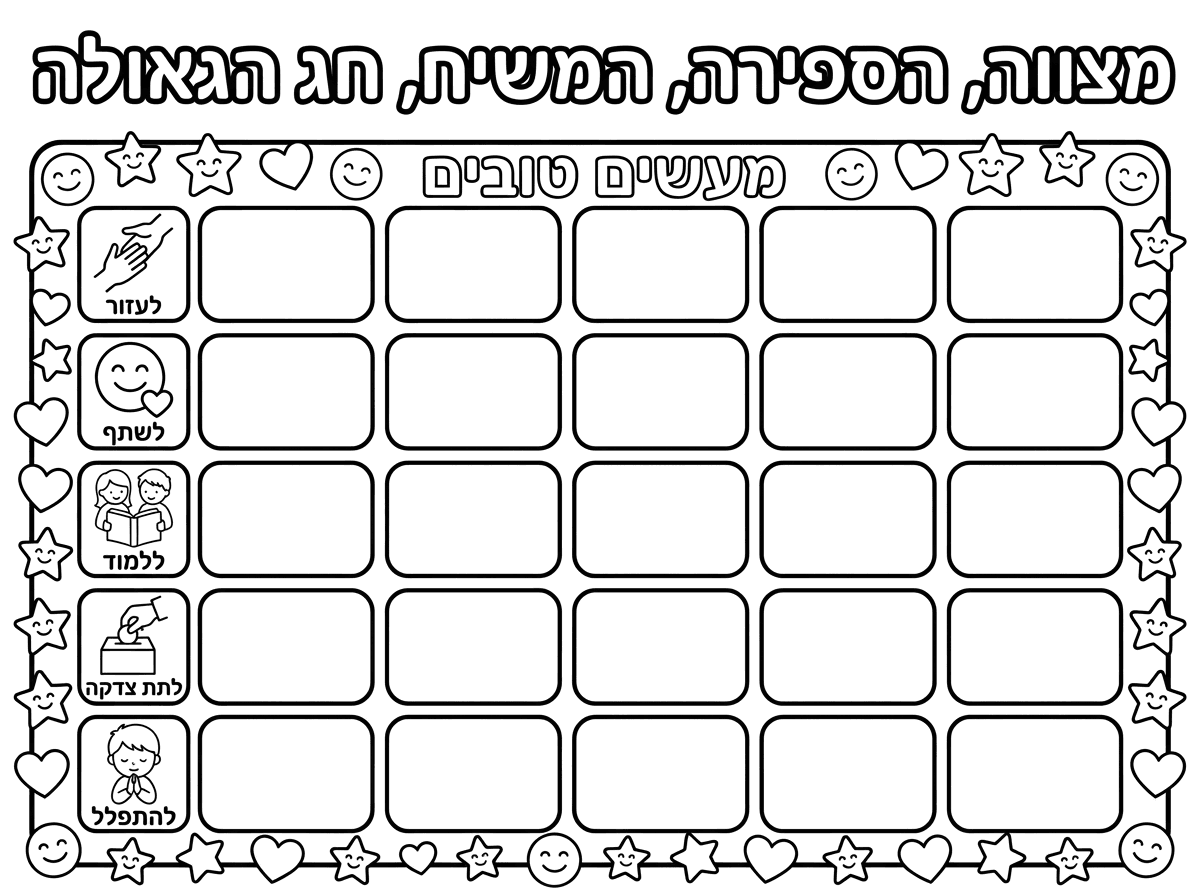 להכין טבלה של מעשים טובים

 למעלה לרשום
" מיצוה ה6ספה ואת המשיח ח׳ הגאולה?ĉb