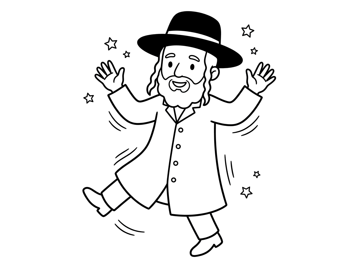 חסיד שמח רוקד