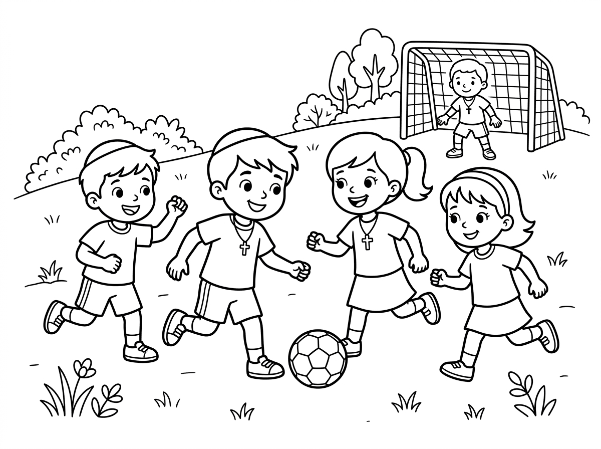 כדורגל משחקים ילדים דתיים