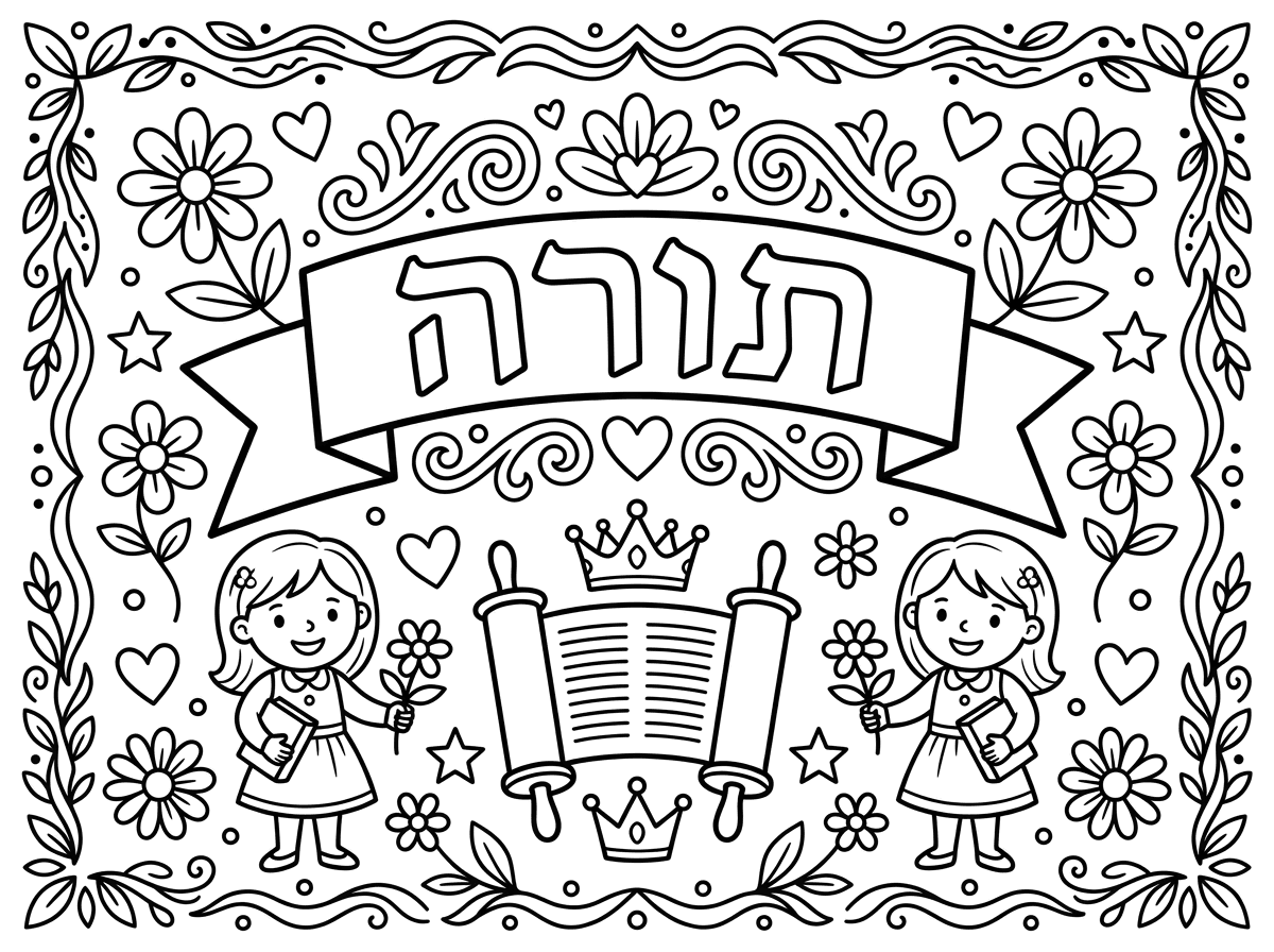 אני צריכה שער למחברת תורה לילדה