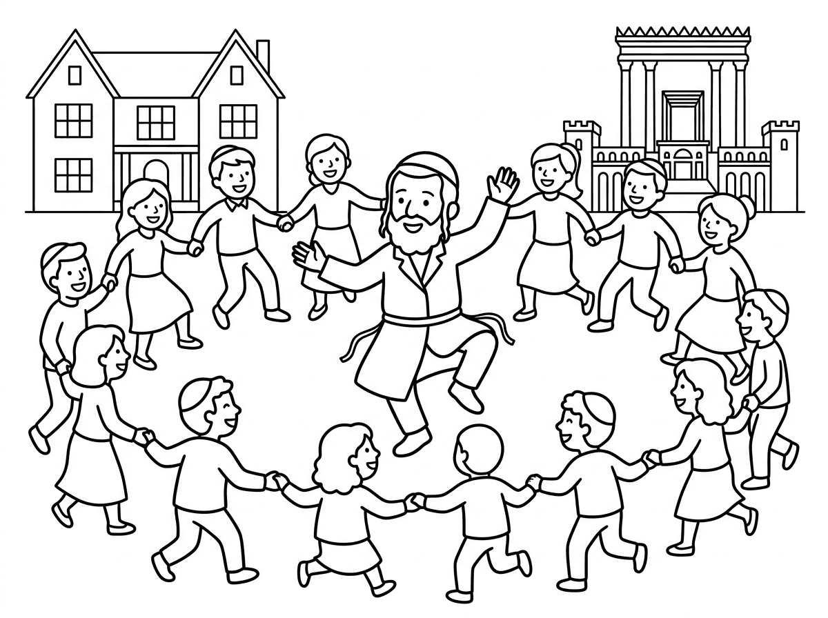 היי, יחי המלך המשיח!

תעשה לי דף צביעה של חסיד רוקד, ברקע רואים את 770 ובית המקדש. ומעגל גדול רוקדים