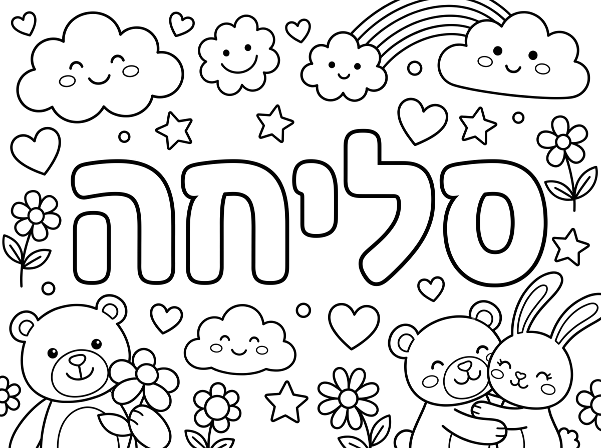בבקשה תצור לי דף עם המילה סליחה