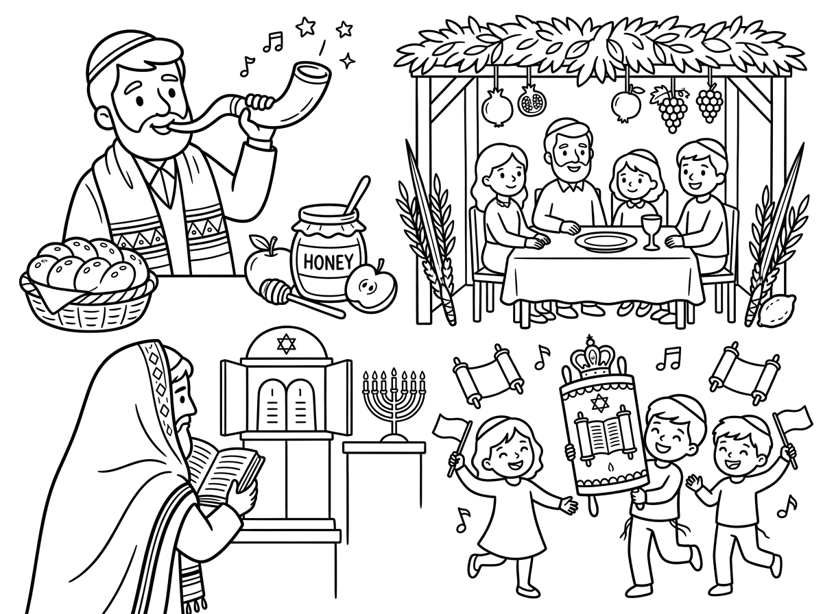 האם אתה יכול להכין לי דפי צביעה לחגי תשרי?