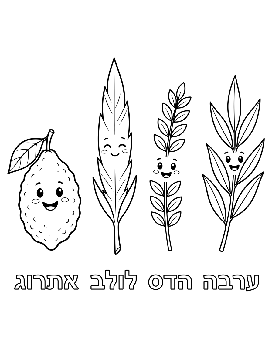 תכין לי דף צביעה A4 לאורך שרואים בו את 4 המינים עם פרצוף.
כל אחד מהם בנםרד עם כיתוב של השם שלו