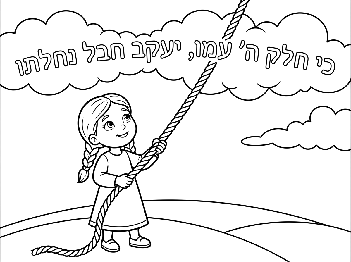 צריך שיהיה כתוב כי חלק ה׳ עמו יעקב חבל נחלתו