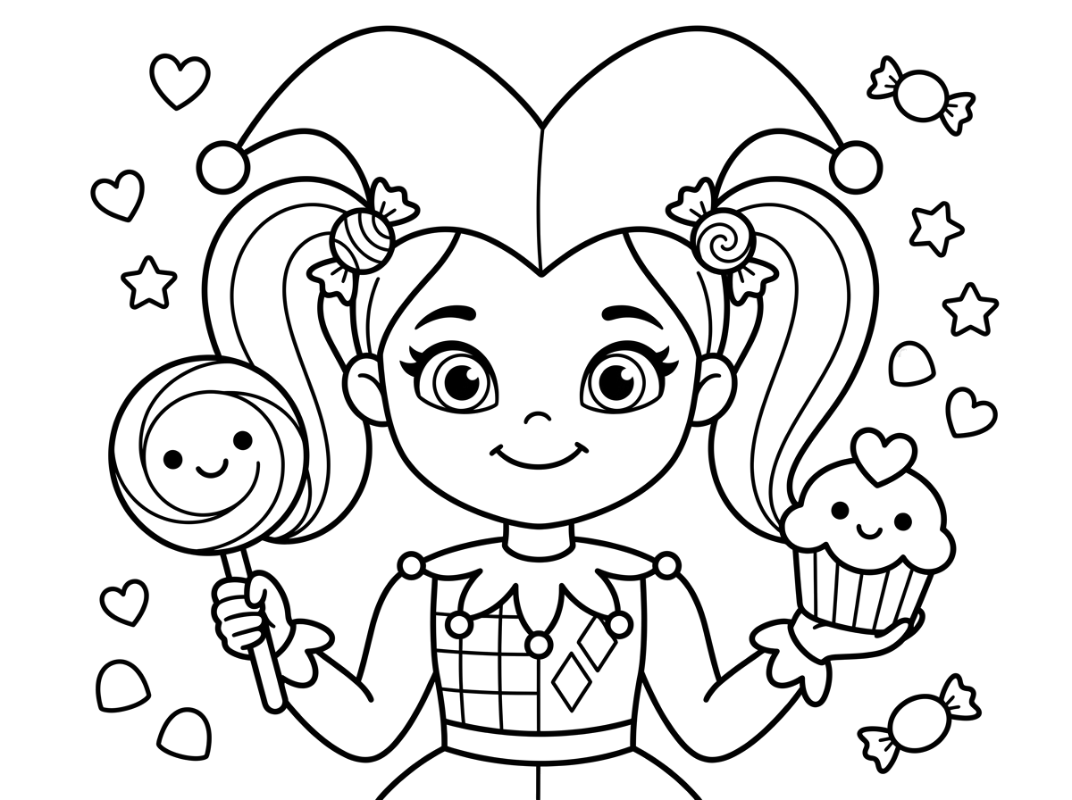 The Harley Quinn should look like sugar.
