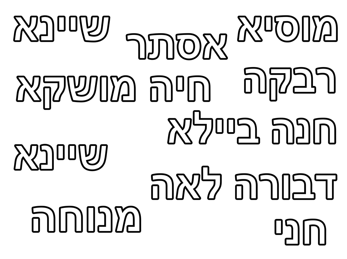 בבקשה להוסיף את השם חני, 
ולכתוב כל שם בנפרד בלי שום ציורים או תמונות