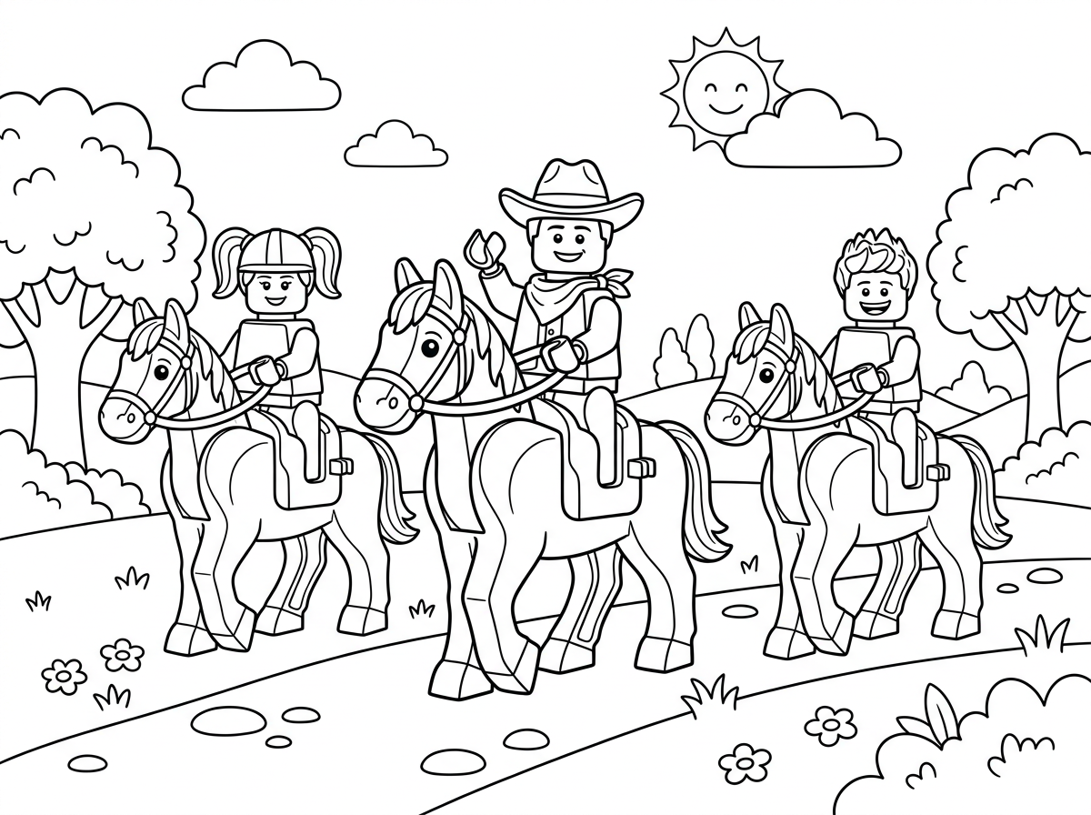 אנשי לגו  על סוסים