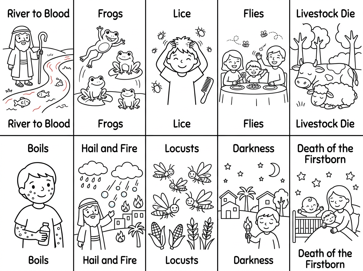 צור לי דף לצביעה של 10 מכות מצרים
נוח לצביעה לילדים בגיל 4