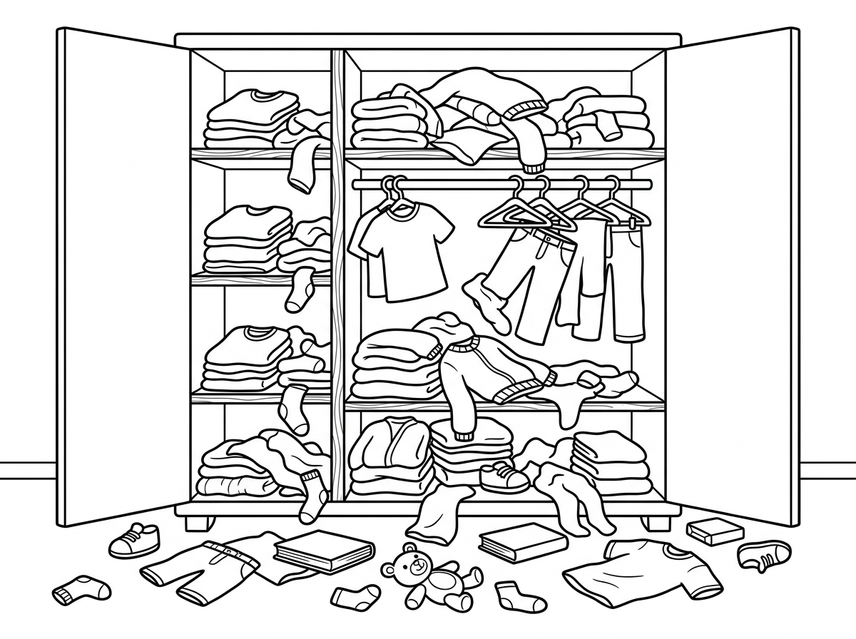 אשמח שבארון יהיו מדפים ושיהיה יותר מבולגן