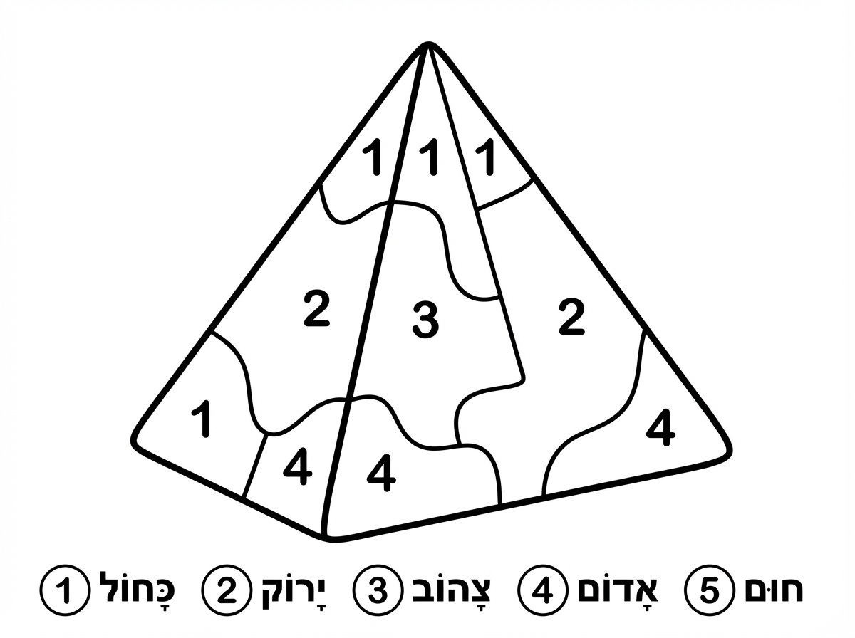 את הציור של הפירמידה והמספרים