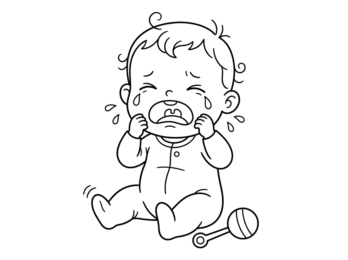 אני רוצה שתצייר תינוק בוכה