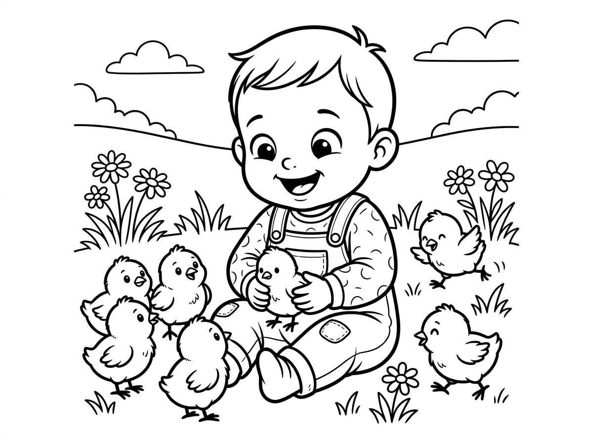 את התינוק בין אפרוחים