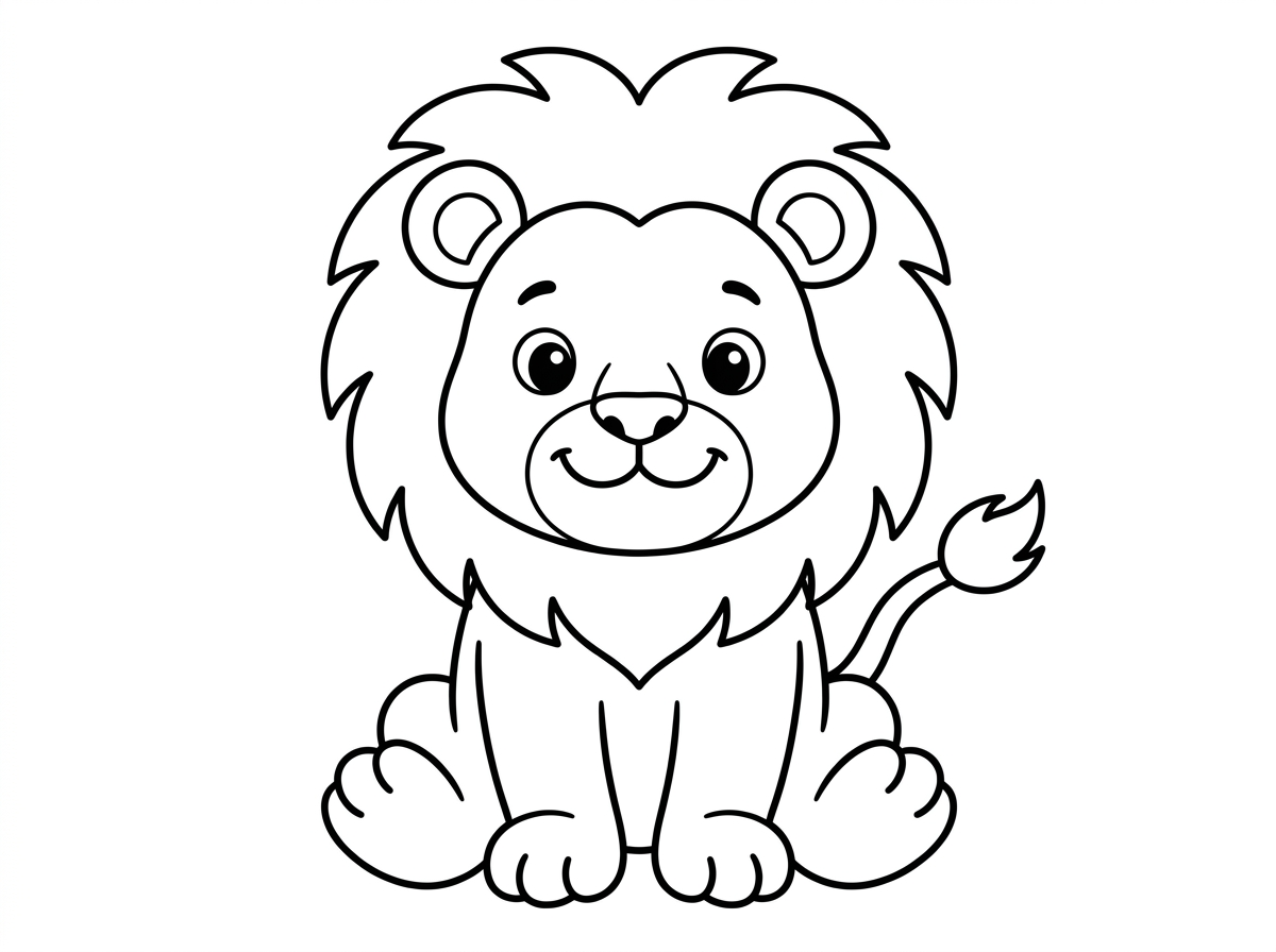 תוכל להכין לי דף צביעה של אריה