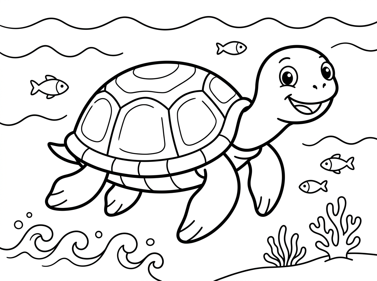 Fais-moi un dessin d’une tortue