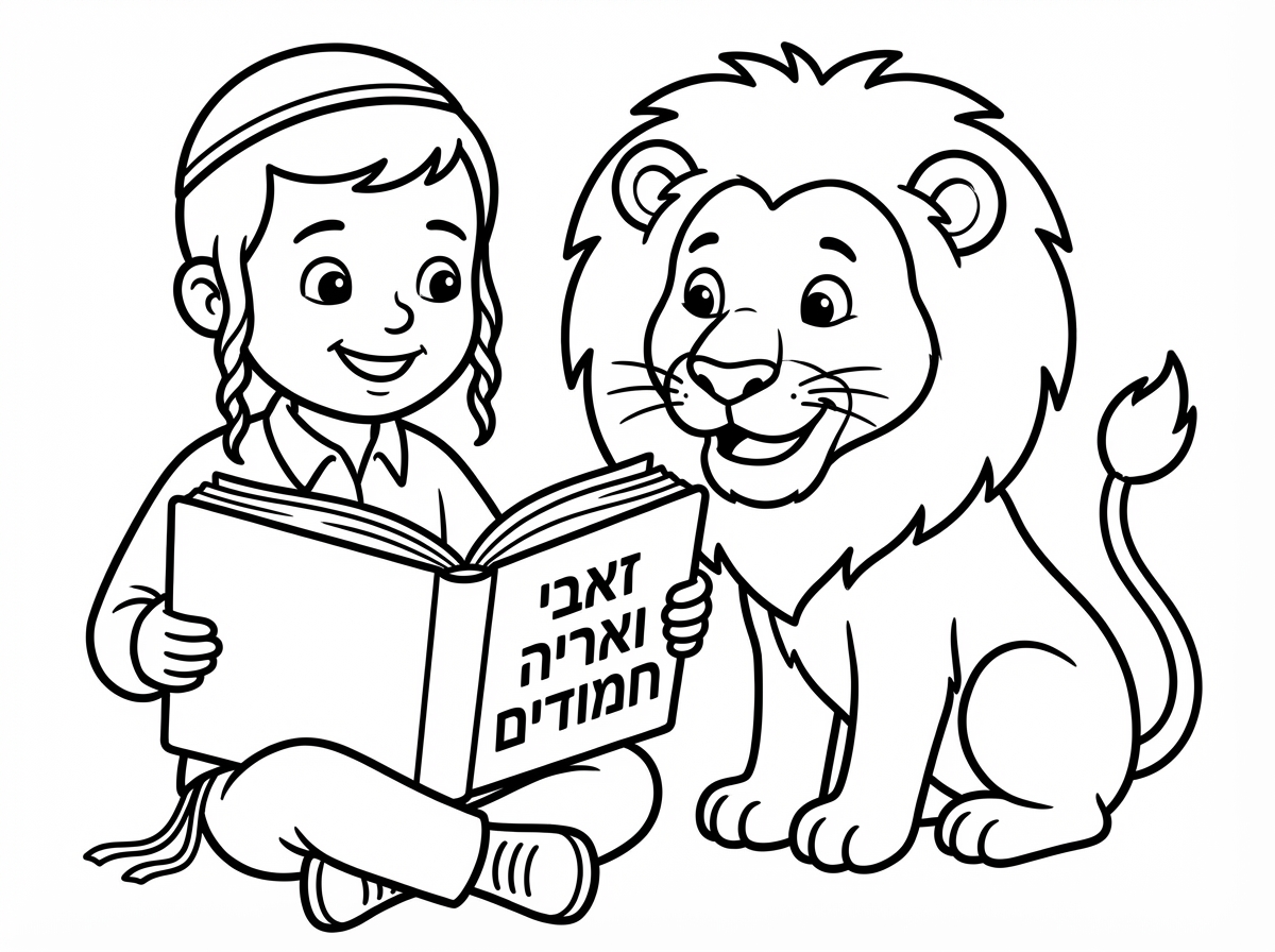 "הי... תראי... מה... הכל בסדר? הי תראי מה כתוב על הספר. זאבי ואריה חמודים."