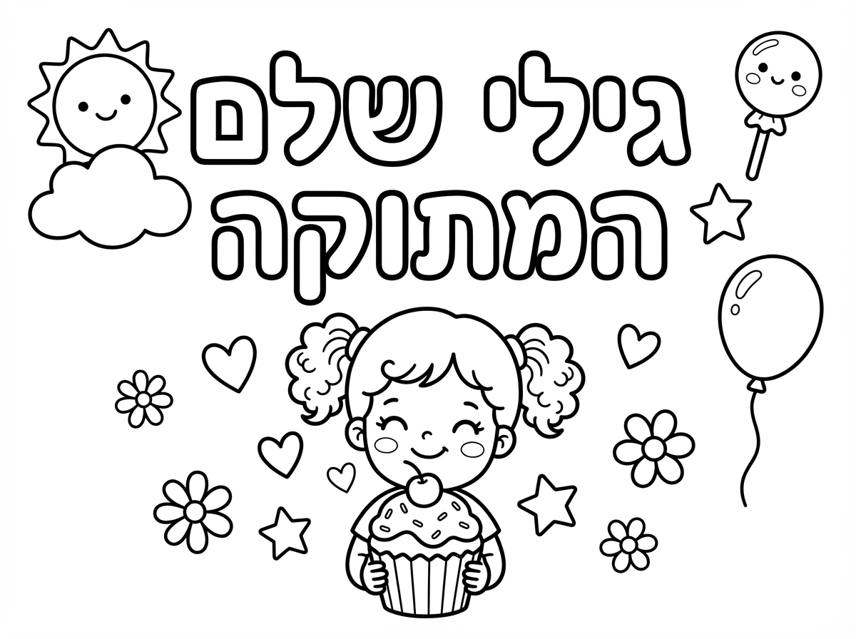 אשמח גם לדפים נוספים. דף עם הכיתוב גילי שלם המתוקה