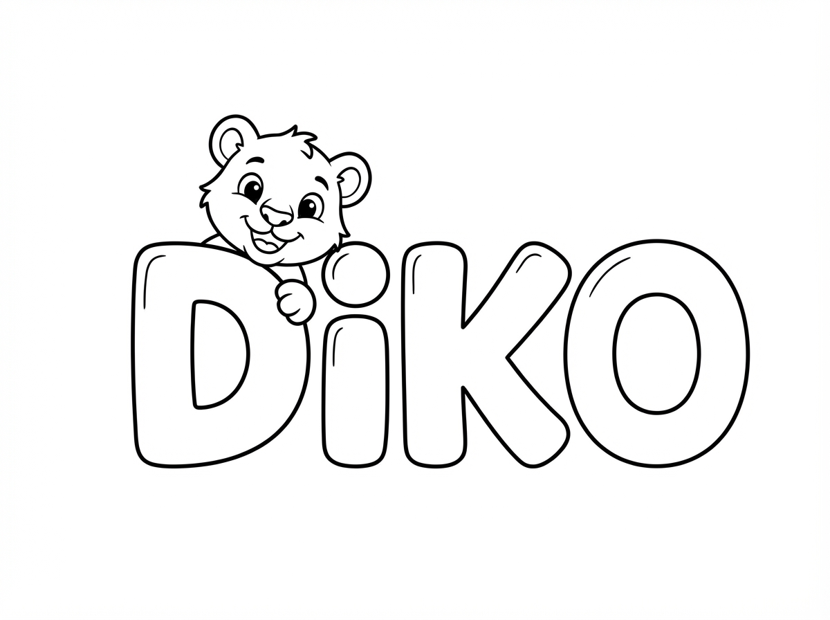 צור לי דף צביעה עם הלוגו של דיקו