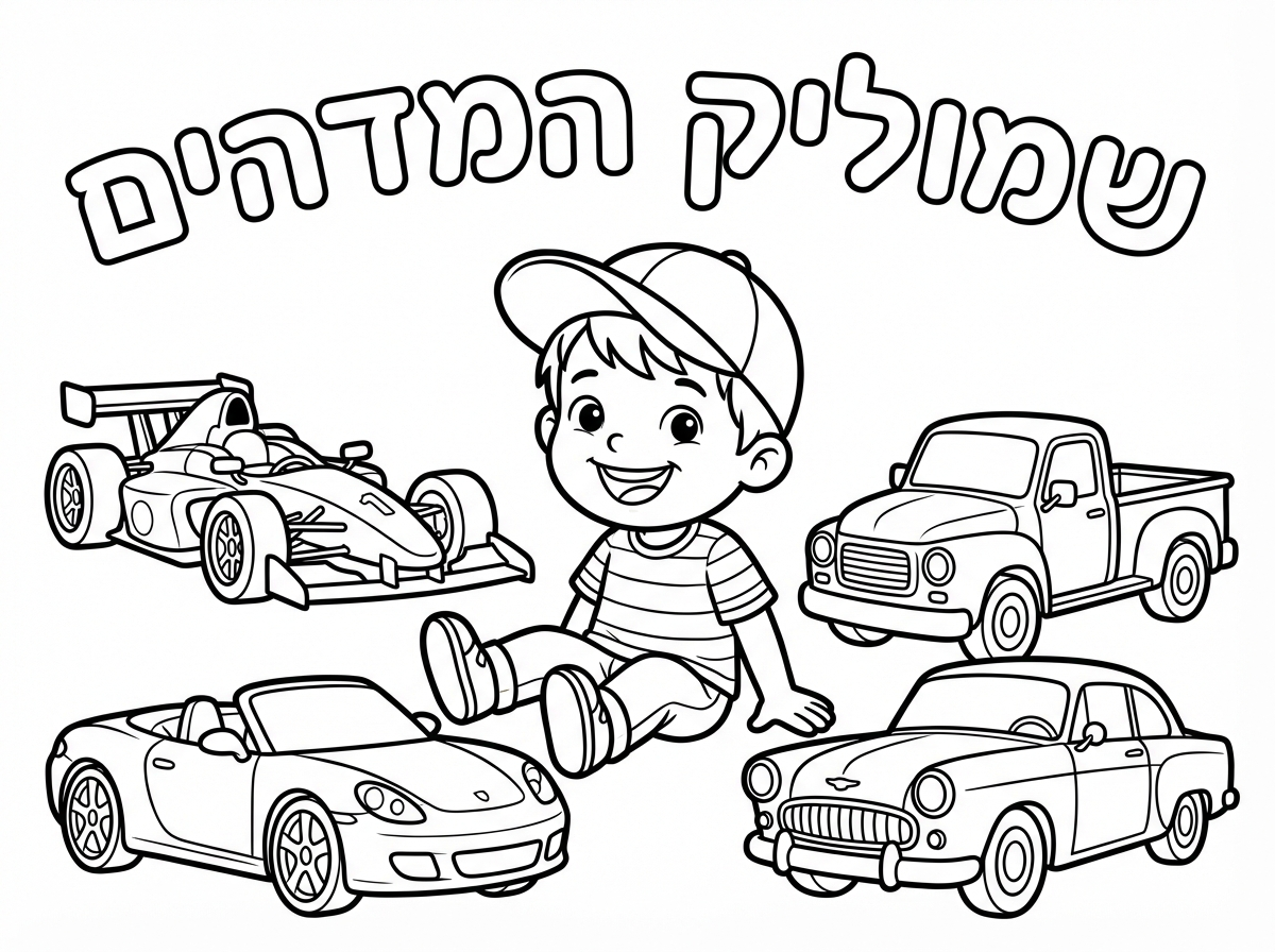 תכין לי דף צביעה 
יהיה כתוב בו
שמוליק המדהים 
ומסביב מכוניות
