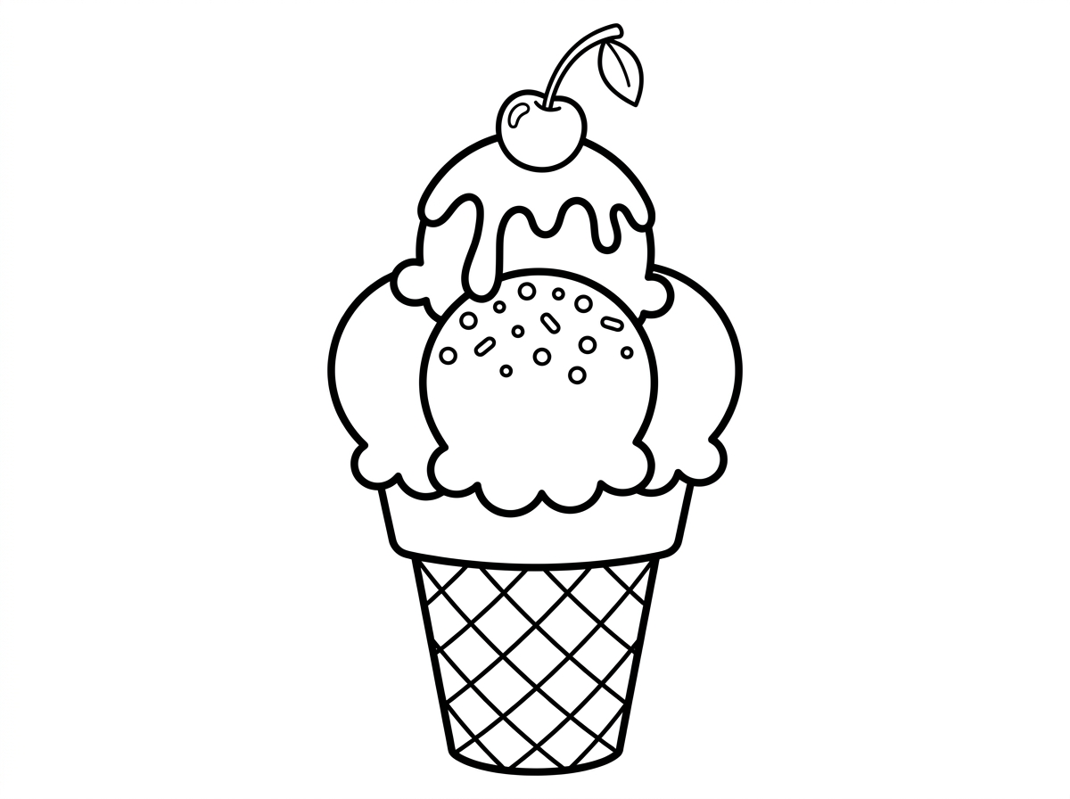 תעשה לי דף צביעה של גלידה