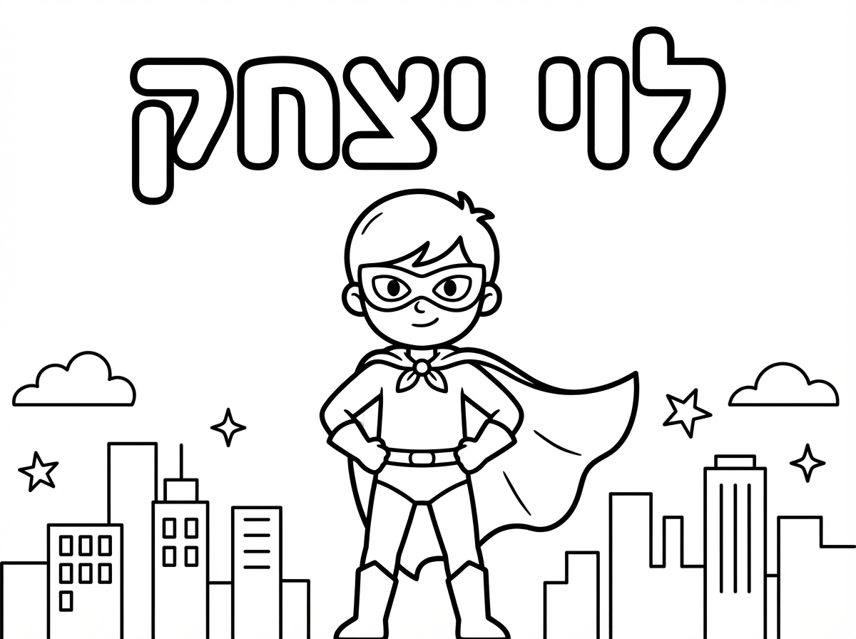 תוכל להכין ילד קטן גיבור על עם השם לוי יצחק