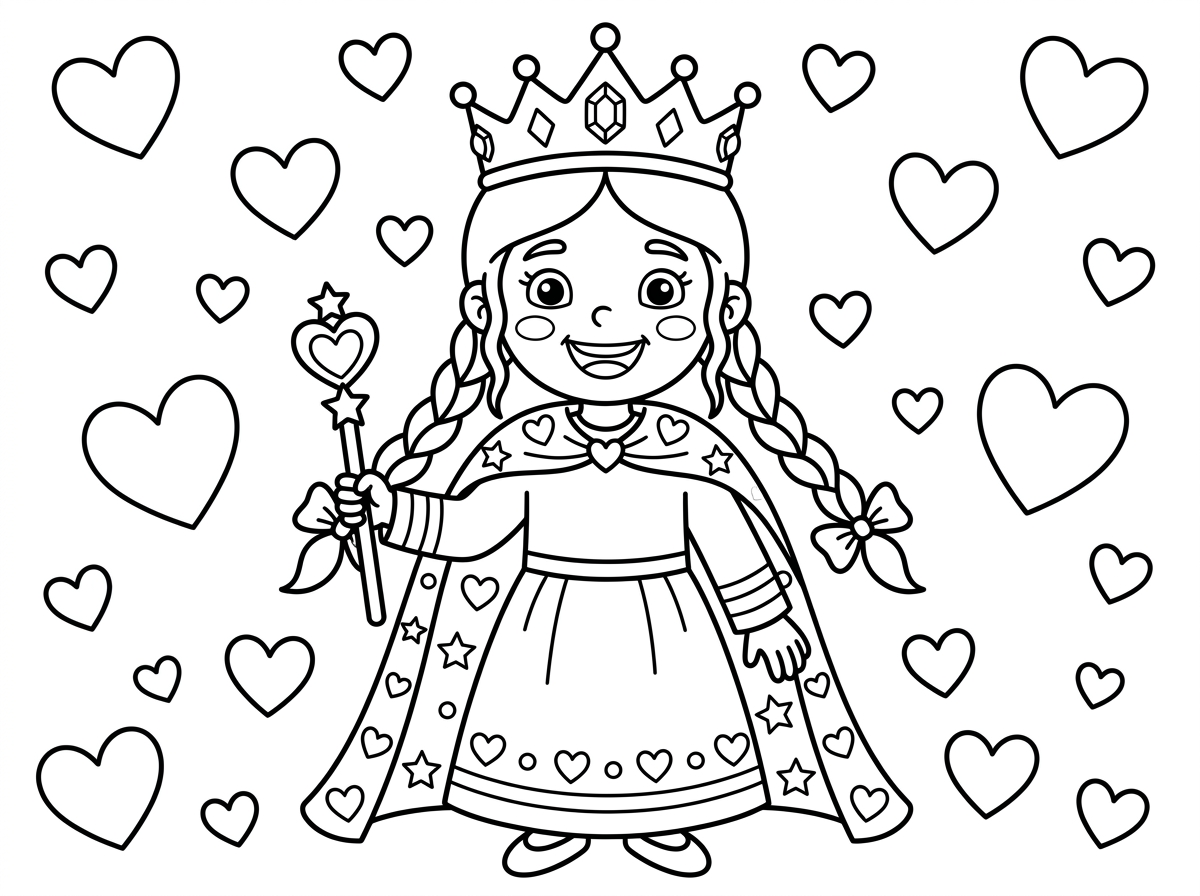 ילדה חסידית ומתוקה מחופשת למלכת אהבת ישראל. עם הרבה לבבות.