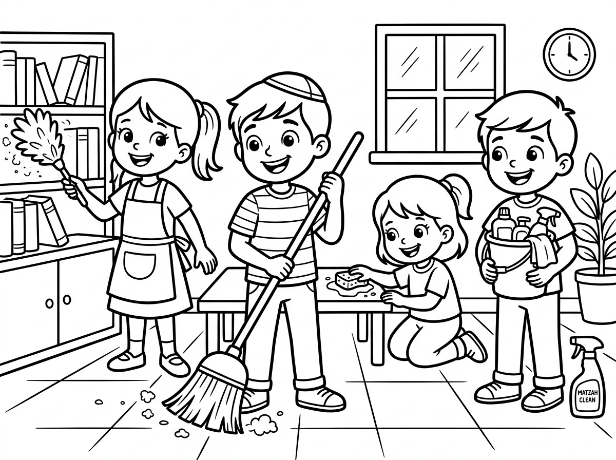 ילדים מנקים לפסח