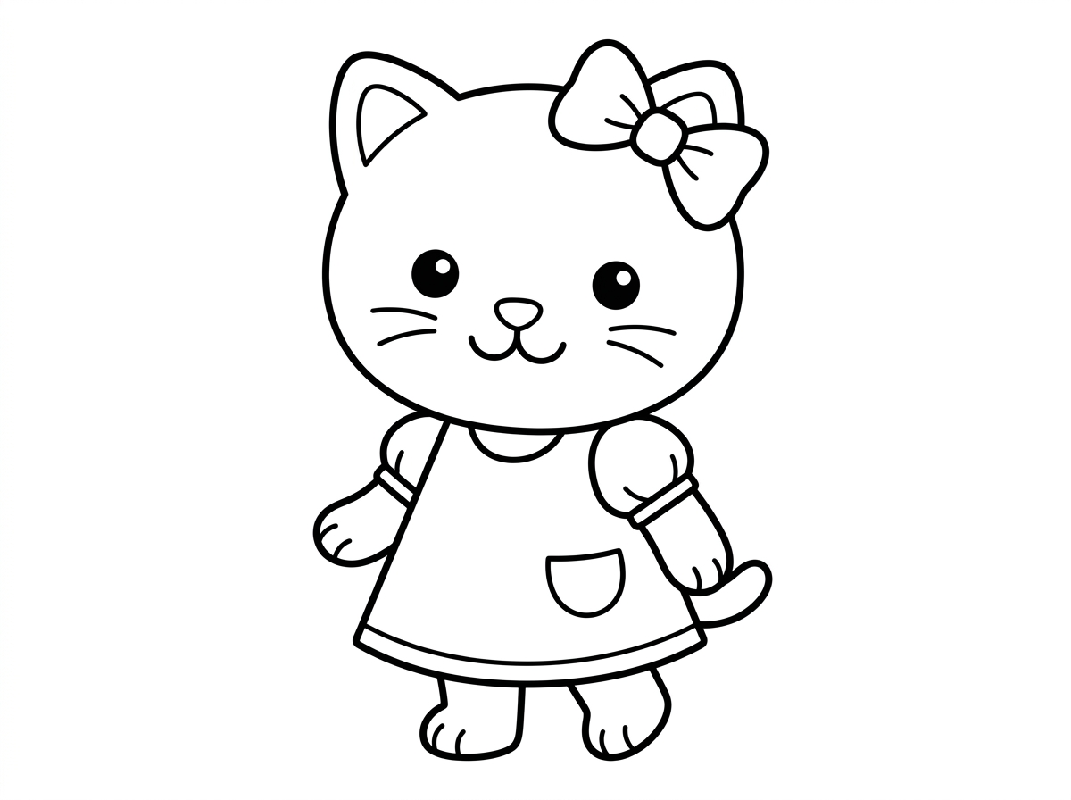 אפשר דף לצביעה של הלו קיטי