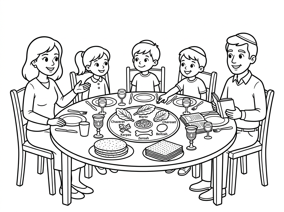 דף צביעה לפסח
