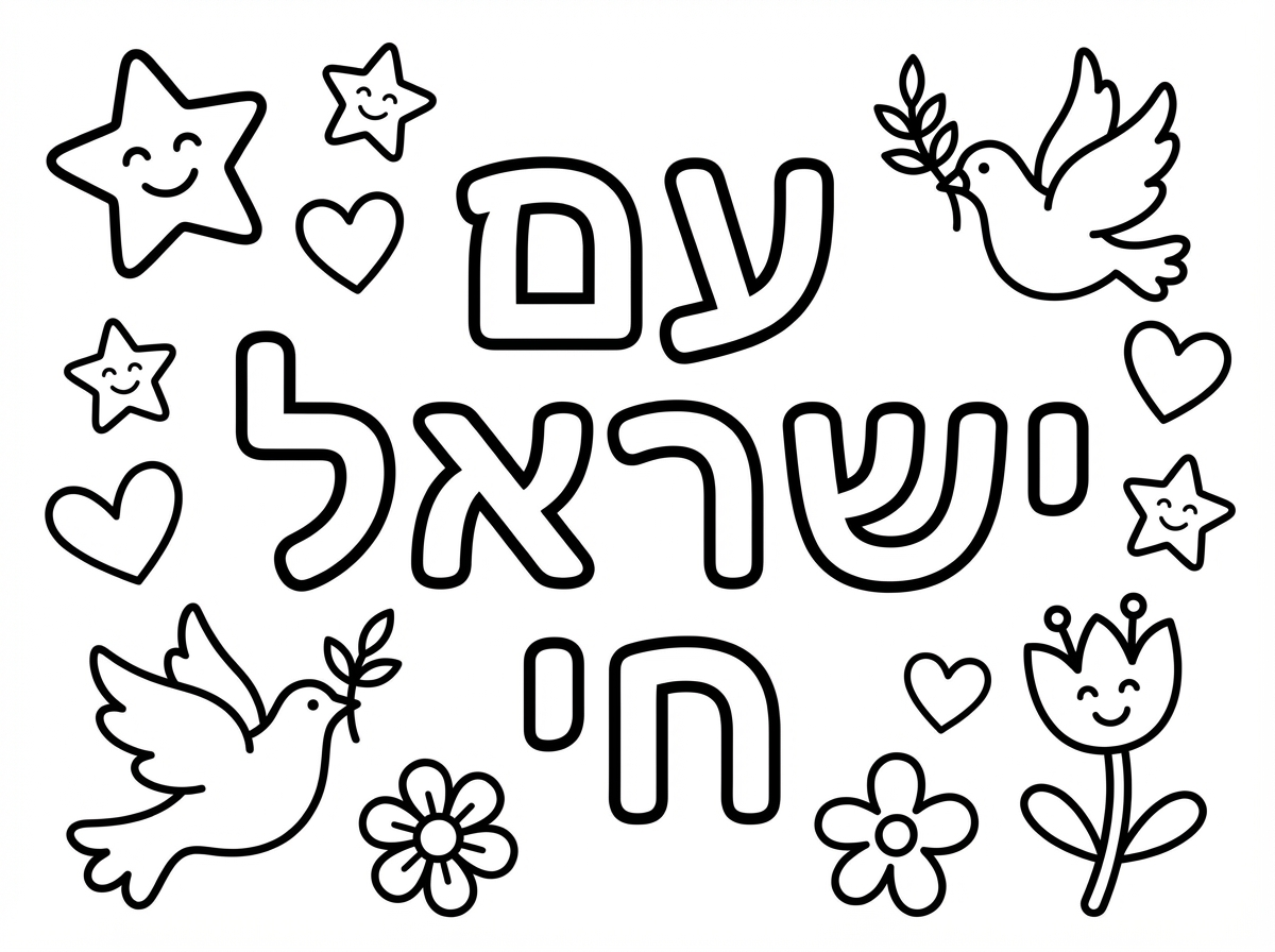 אני רוצה דף שכתוב בו עם ישראל חי