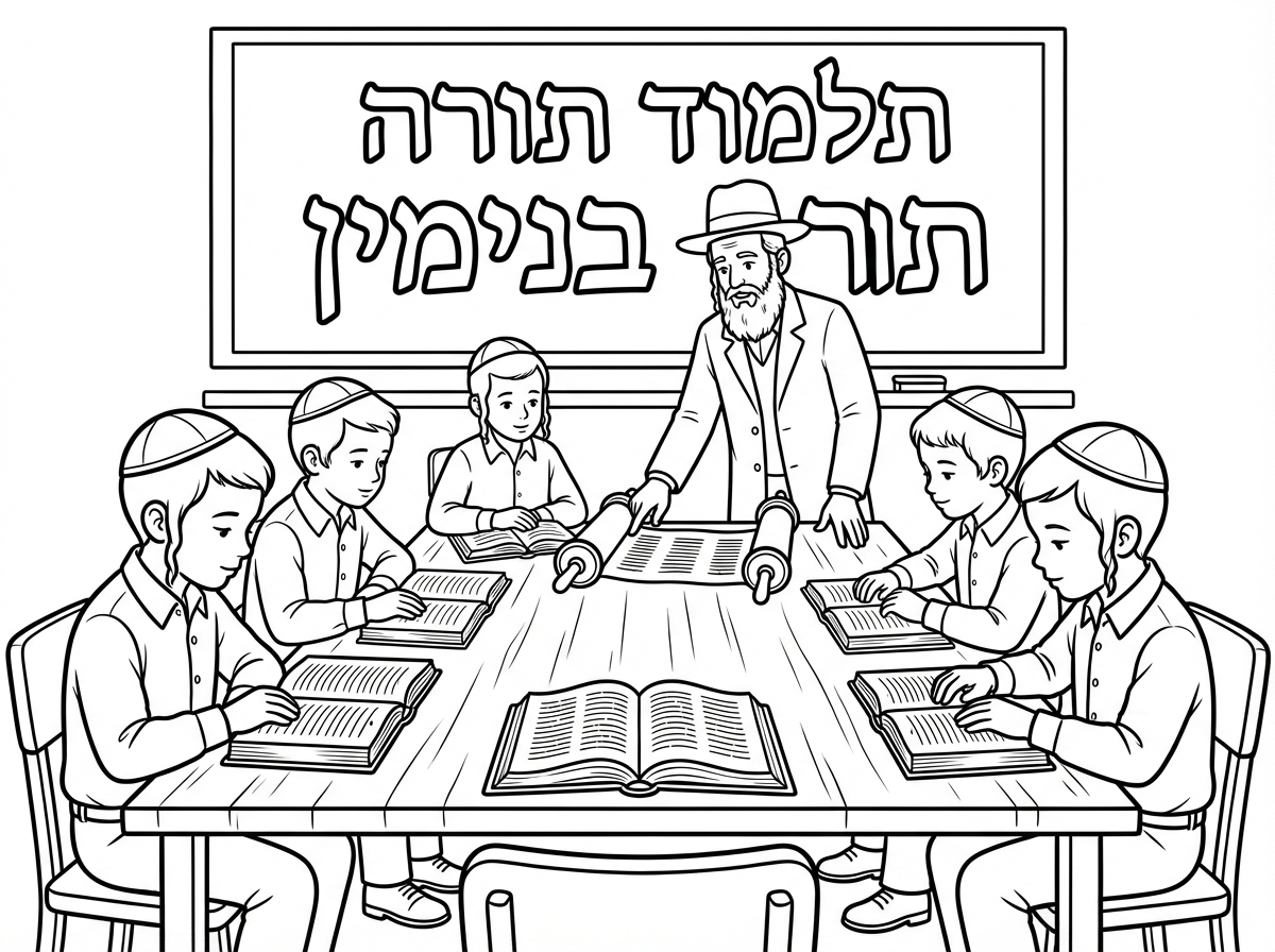 יפה מאוד אפשר להוסיף מעל המלמד שלט "תלמוד תורה תורת בנימין"