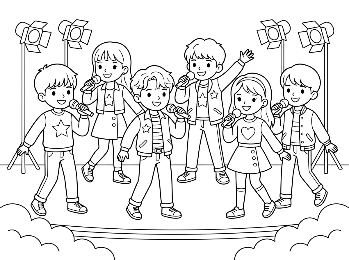 דפי צביעה של קיי פופ