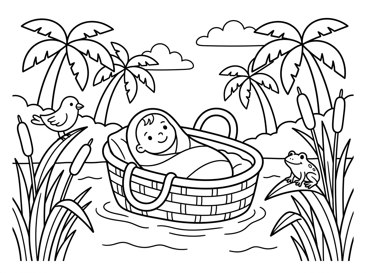 היי תיצר לי דף ציור a4
לתלמידים  בנושא 
משה בתיבה